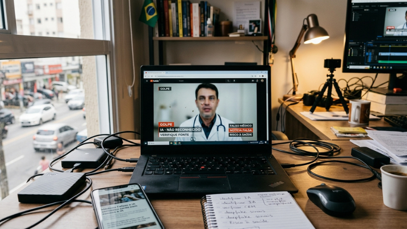 Vídeos com médicos falsos criados por IA viram alerta no Brasil: como identificar golpes de saúde na internet
