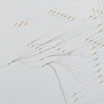 Ilustração abstrata de redes neurais digitais interconectadas, representando fluxo de dados e inteligência artificial